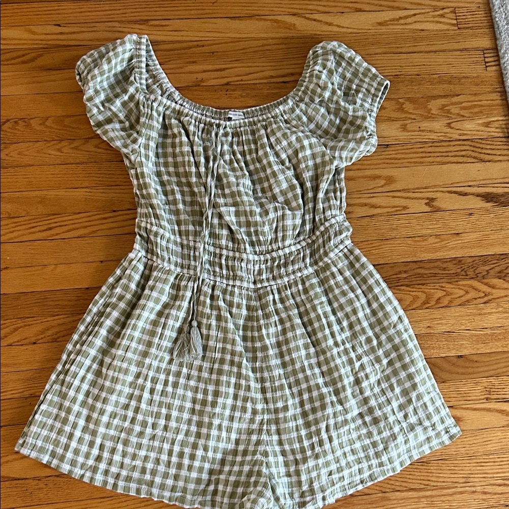 American Eagle Checkered Romper